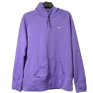 Nike Therma-Fit Sweater Hoodie Pullover Purple Green Slim Fit XL